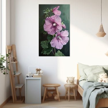Purple Flower Acrylic Painting